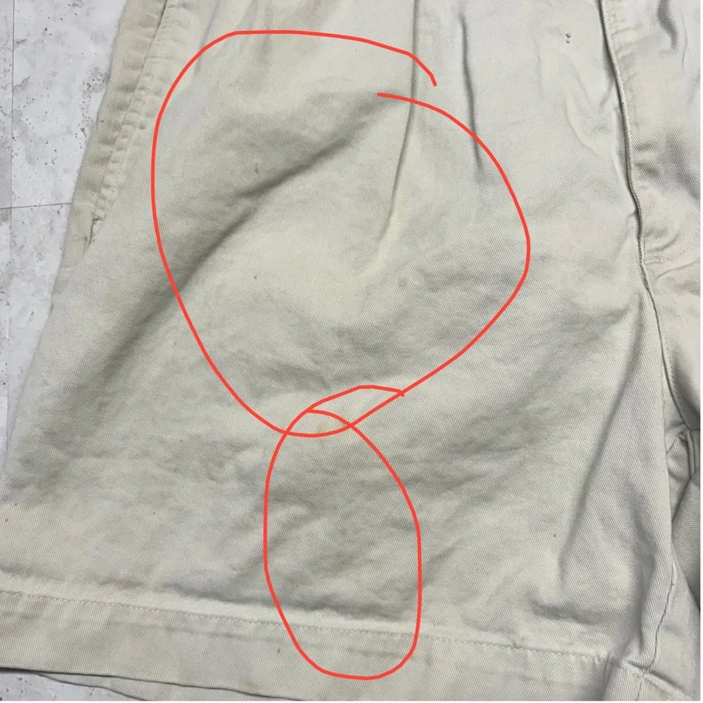 Polo Ralph Lauren Andrew Short Beige Mens 33 Pleated Chino Vintage Made in USA